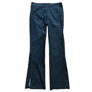 Barbara Bui Initials Flare Leg Split Hem Dark Jeans Y2K Denim Pants